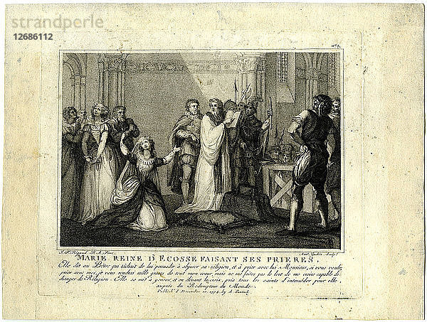 Die letzten Stunden von Maria Stuart  Königin der Schotten  1794.