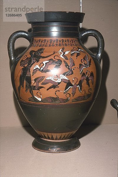 Herakles und die stymphalischen Vögel  Die Arbeiten des Herakles  um 500 v. Chr. Künstler: Unbekannt.