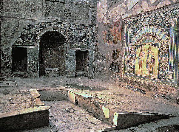 Mosaiken im Haus des Neptun und der Amfitrita im Herkulaneum.