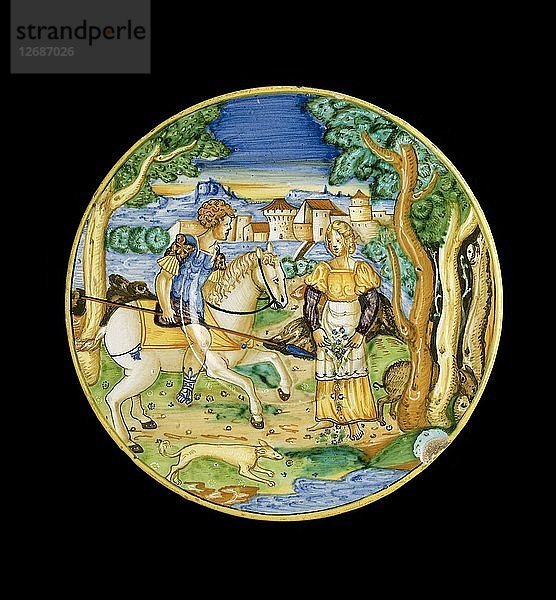 Teller mit Picus und Circe  1535. Künstler: Unbekannt.