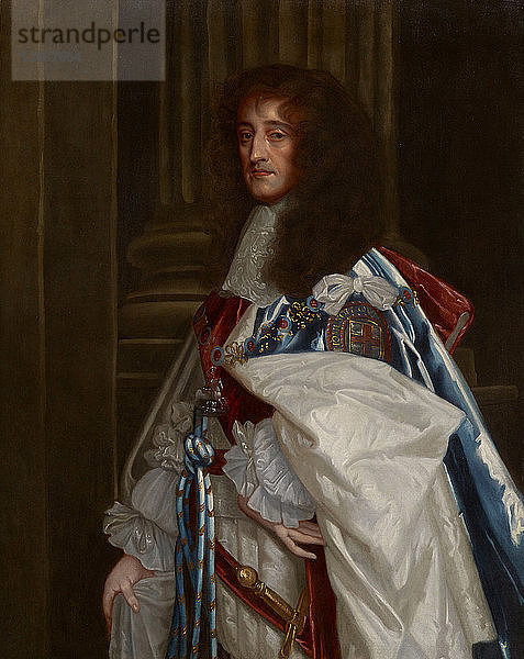 Porträt von Prinz Rupert vom Rhein (1619-1682)  der die Robe des Hosenbandordens trägt.