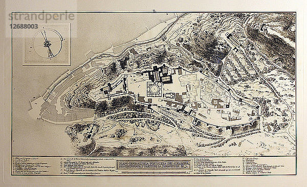 Gesamtplan der Festung der Alhambra  1770.