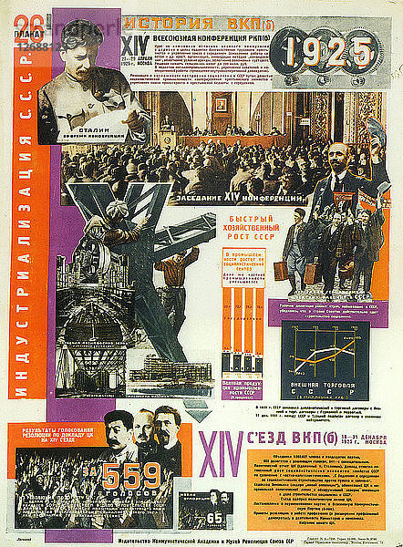 Der 14. Kongress der Kommunistischen Partei der Allvereinigung  1925.