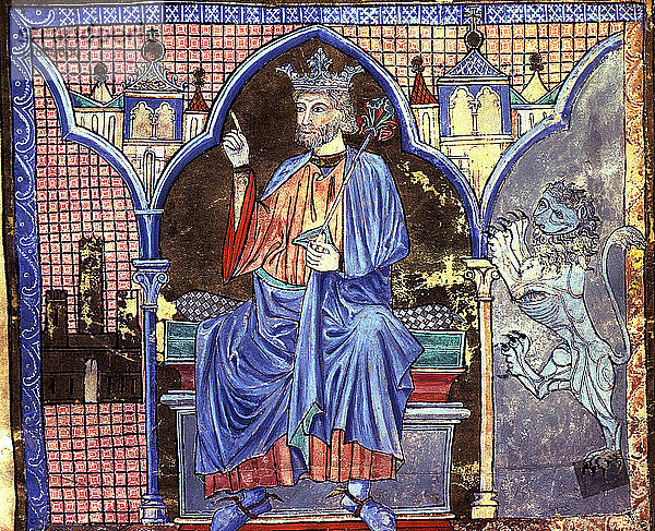 Index der königlichen Miniaturprivilegien (XIII. Jahrhundert)  Folio 66 v  mit Fernando III  EL Santo (1199-?