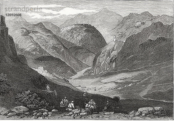 Britisch-afghanischer Krieg  Blick auf den Khyber-Pass an der afghanischen Grenze zu Indien.