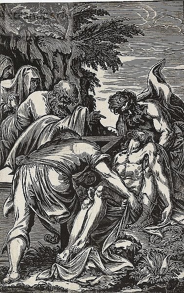 Die Grablegung  1592-1607. Künstler: Giuseppe Scolari.