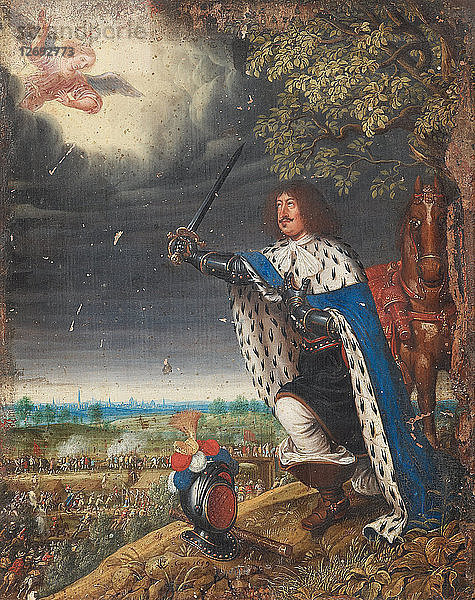 Friedrich III. von Dänemark in der Schlacht von Nyborg am 14. November 1659.