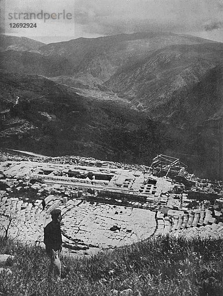 Ruinen des Apollo-Tempels in Delphi  1913. Künstler: Unbekannt.