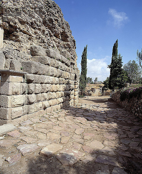 Römisches Theater von Mérida  Überreste der Straße  die den Zugang zu den Eingangsräumen des ?