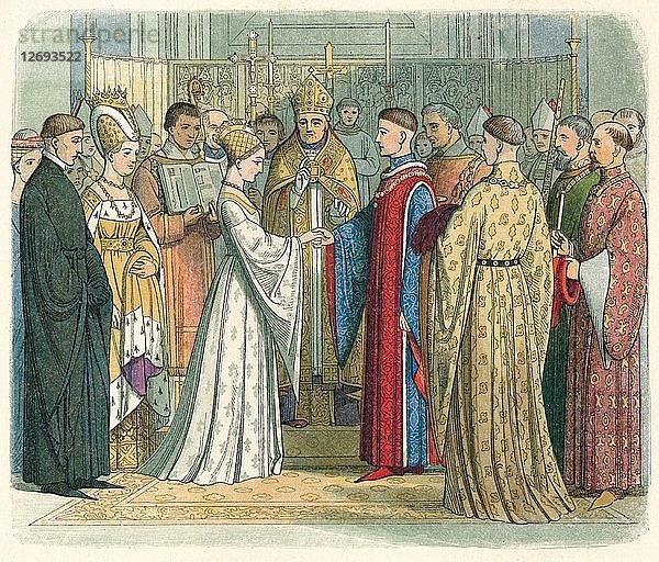 Heirat von Heinrich V. und Katharina von Frankreich  1420 (1864). Künstler: James William Edmund Doyle.