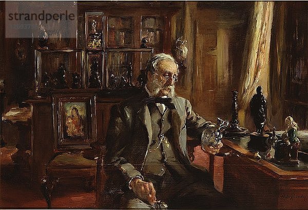 Lamateur chez lui (Der Sammler zu Hause)  Ende des 19. Jahrhunderts. Künstler: Charles Alexander.