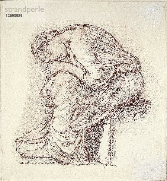 Sitzende Figur einer Frau  Ende 19. Jahrhundert. Künstler: Sir Edward Coley Burne-Jones.