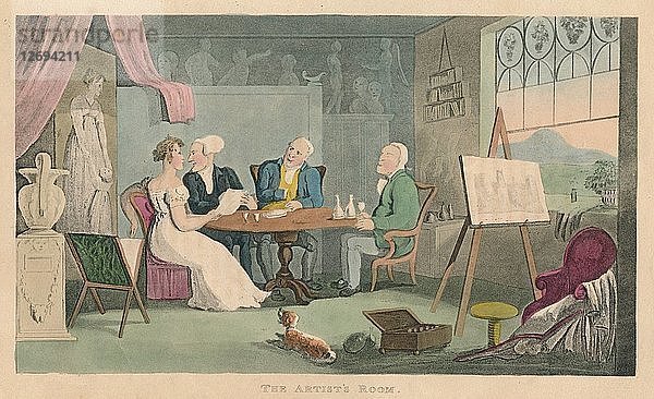 Das Künstlerzimmer  1820. Künstler: Thomas Rowlandson.