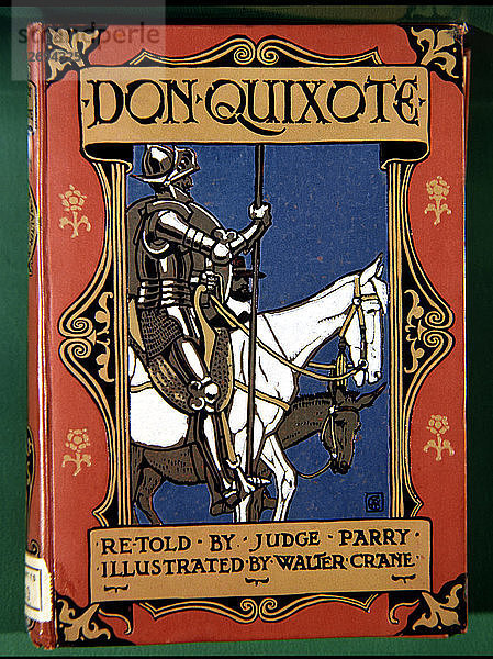 Titelblatt von Don Quijote de la Mancha von Miguel de Cervantes Saavedra (Spanien  1547-1616)  London?