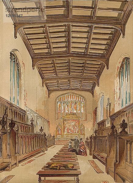 Kapelle des St. Johns College  Cambridge  um 1845  (1864). Künstler: Unbekannt.