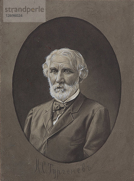 Porträt des Schriftstellers Iwan Sergejewitsch Turgenew (1818-1883)  1883.