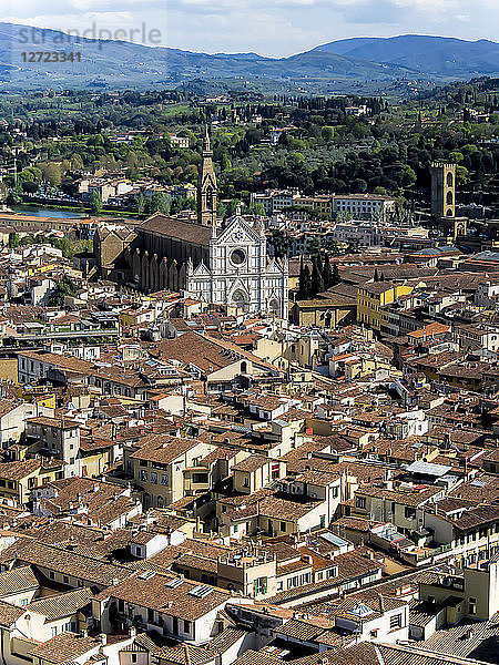 Italien  Toskana  Florenz  Basilika Santa Croce vom Florentiner Dom aus