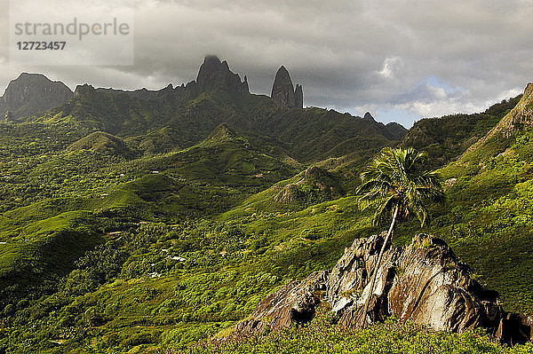 Ozeanien  Französisch-Polynesien  die Marquesas-Inseln  die Insel Ua Pou  die zwölf Hälse