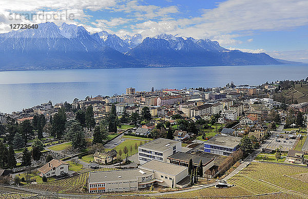 Schweiz  Montreux  Dorf oberhalb des Genfersees
