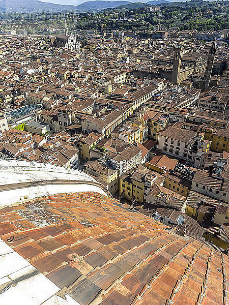 Italien  Toskana  Florenz  Stadtzentrum von der Kuppel des Doms von Florenz  Architekt F. Brunelleschi