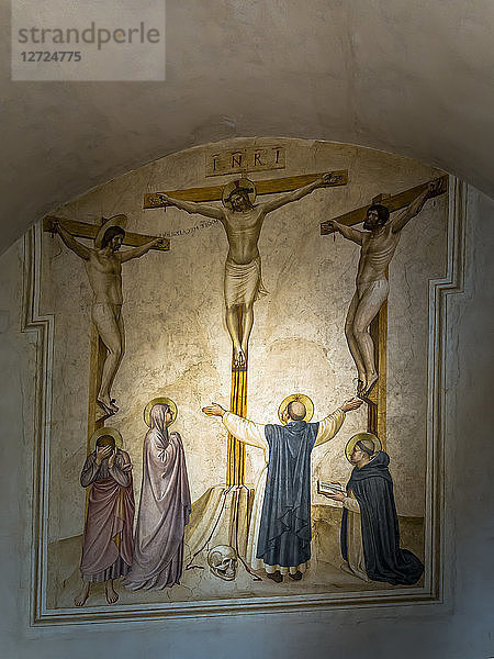 Italien  Toskana  Florenz  Kloster von San Marco  Mönchszelle  gemalt von Fra Angelico