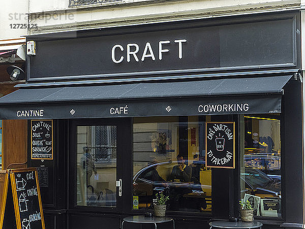 Europa  Frankreich  Paris  rue des vinaigriers  Craft cafeteria  coworking coffee shop
