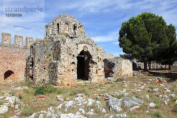 Türkei  Provinz Antalya  Alanya  byzantinische Kirche in der Festung