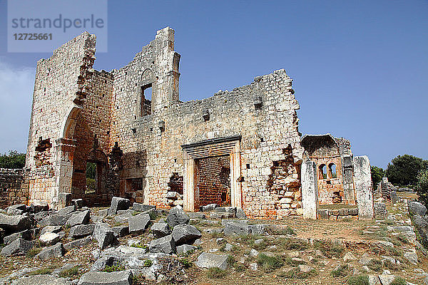 Türkei  Provinz Mersin  Erdemli  archäologische Stätte der Kirche von Kanlidivane (Kanytele - Neapolis)