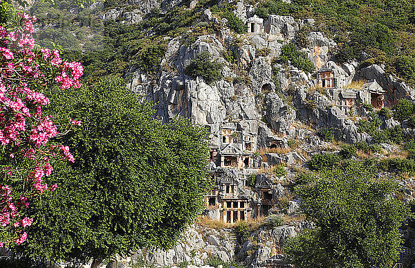 Türkei  Provinz Antalya  Demre  archäologische Stätte von Myra oder Myre  die Gräber der Lykier (5. vor Jahrhundert JC)