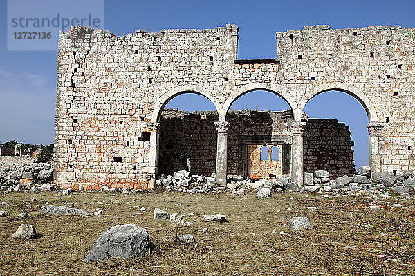 Türkei  Provinz Mersin  Erdemli  archäologische Stätte der Kirche von Kanlidivane (Kanytele - Neapolis)