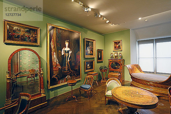 Paris  1. Bezirk. Museum für dekorative Künste. Galerie 19. Jahrhundert. Wohnzimmer der Herzogin von Berry.
