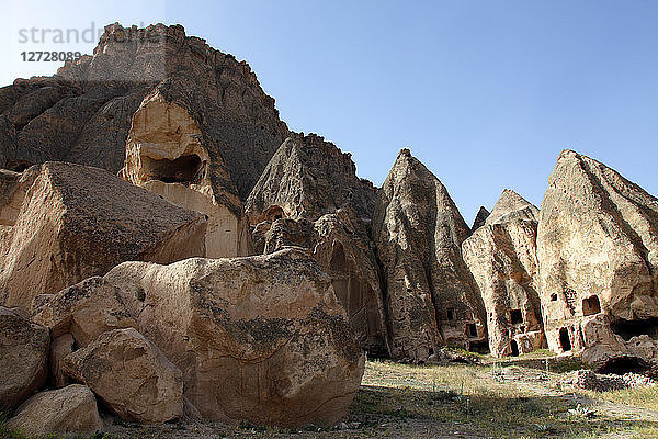 Türkei  Kappadokien  Provinz Aksaray  Ihlara-Tal  Selime  troglodytisches Kloster von Selime (die Kathedrale oder Kale)