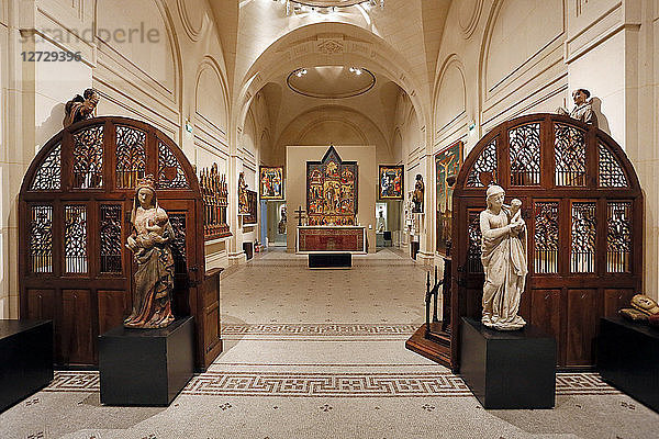 Paris  1. Arrondissement. Museum für dekorative Künste. Galerie des Mittelalters.