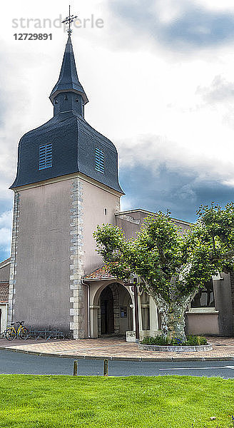 Frankreich  Nouvelle Aquitaine  Landes  der Badeort Vieux Boucau  die Kirche St. Clement