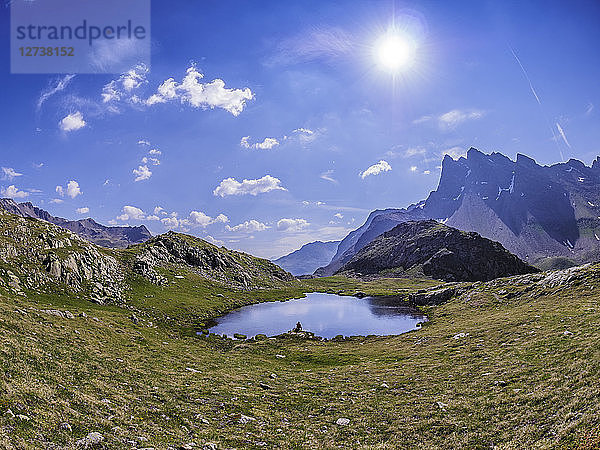 Italy Lombardy  Passo di Val Viola  view of Corno di Dosde