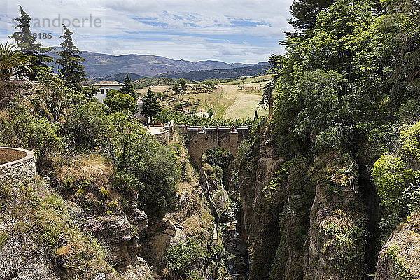 Spain  Malaga  Ronda with Tajo de Ronda