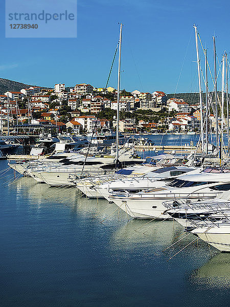 Croatia  Dalmatia  Adriatic Sea  Rogonizca  Yachts at marina