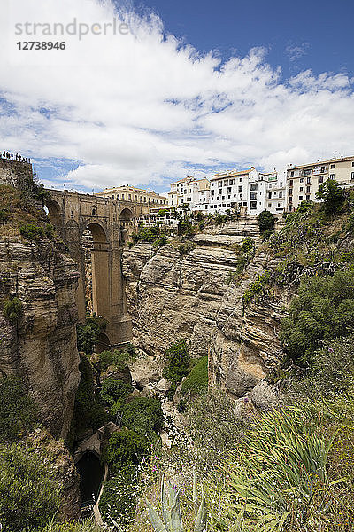 Spain  Andalusia  Ronda  Tajo de Ronda  El Puente Nuevo