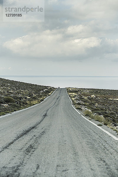 Greece  Crete  empty road