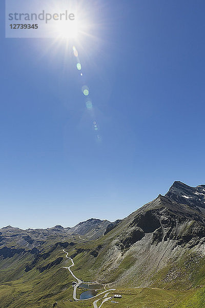 Austria  Grossglockner High Alpine Road  view from Edelweissspitze to Fuscher Lacke