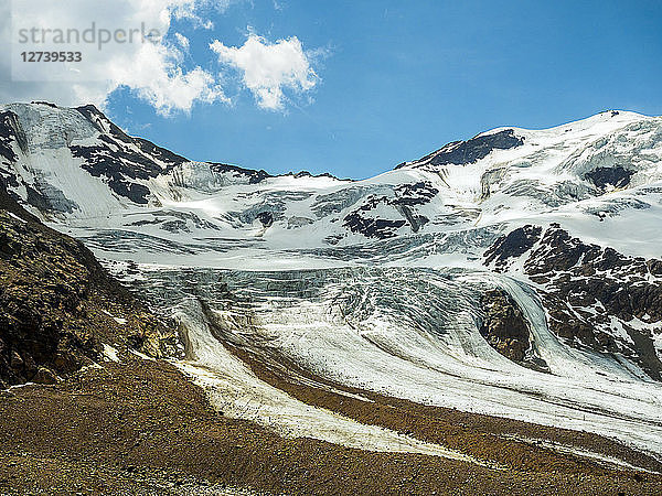 Italy  Lombardy  Cevedale Vioz mountain crest  Forni glacier