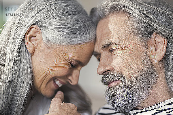 Portrait of an affectionate senior couple