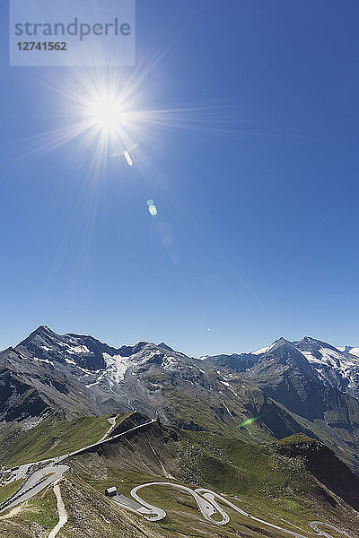 Austria  Grossglockner High Alpine Road  view from Edelweissspitze to Grossglockner