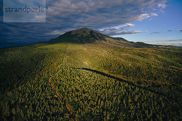 USA  Early morning aerial photograph of Spanish Peaks National Natural Landmark in Southern Colorado