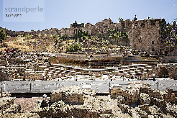 Spain  Andalusia  Malaga  Roman theater and Alcazaba