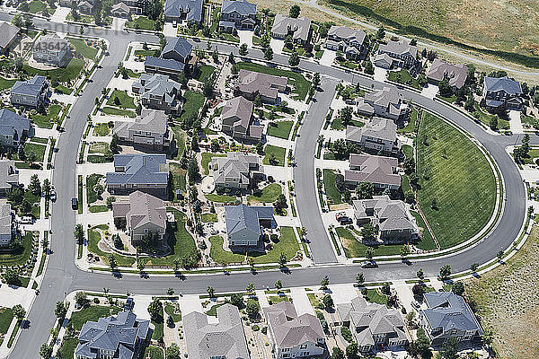 USA  Aerial photograph of a subdivision near Lafayette  Colorado  north of Denver