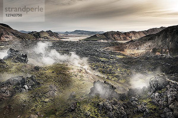 Iceland  South West  Landmannalaugar  Landscape highland