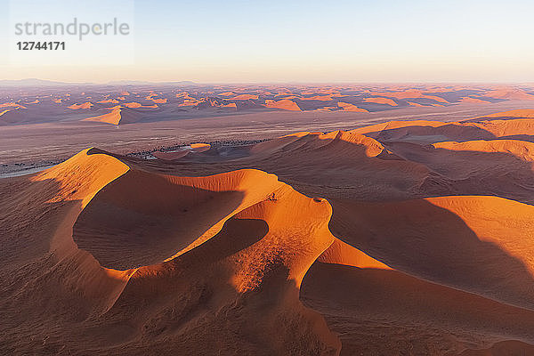 Africa  Namibia  Namib desert  Namib-Naukluft National Park  Aerial view of desert dunes