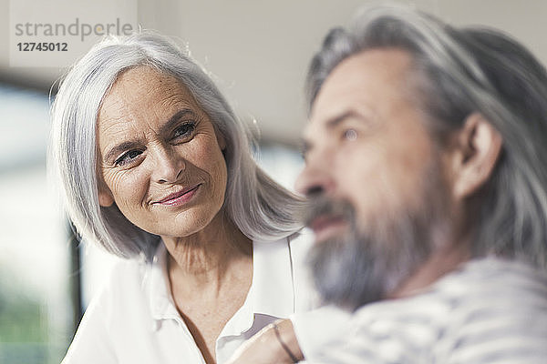 Portrait of an affectionate senior couple