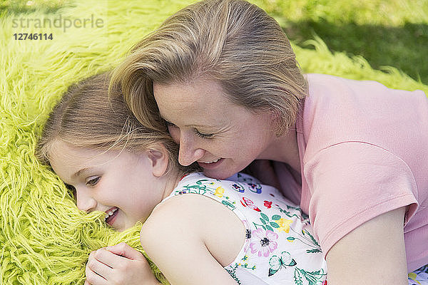 Affectionate mother and daughter